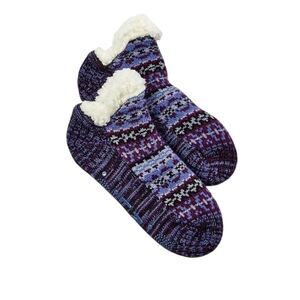 MUK LUKS Women's NWT Shortie Cabin Sherpa Lined Slipper Socks L/XL